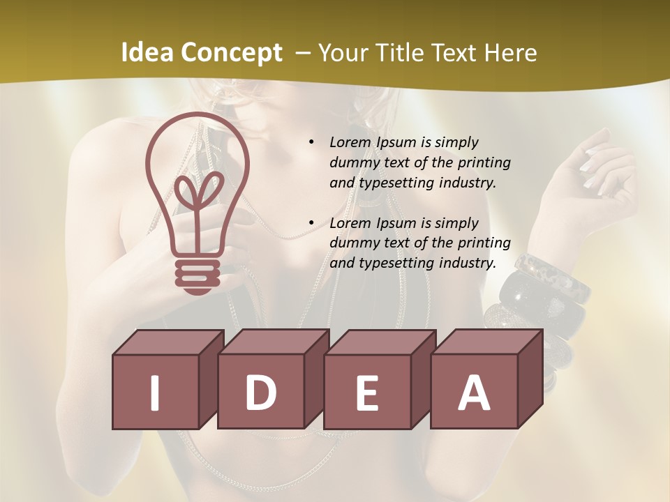 Underwear Provocative Summer PowerPoint Template