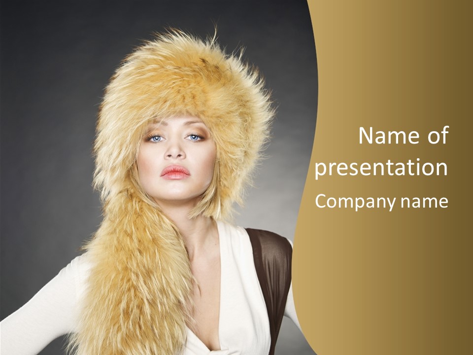 Glamour Pretty Cold PowerPoint Template