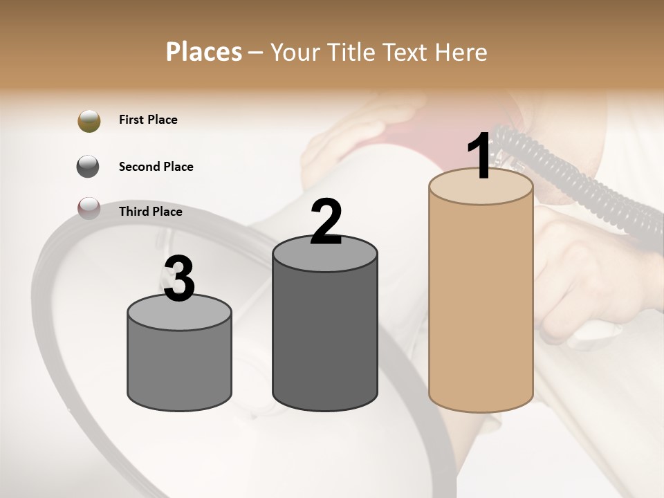 Loudspeaker Corporate Businessman PowerPoint Template