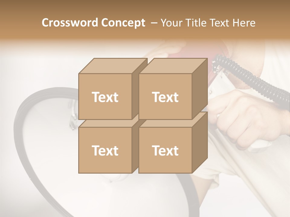 Loudspeaker Corporate Businessman PowerPoint Template