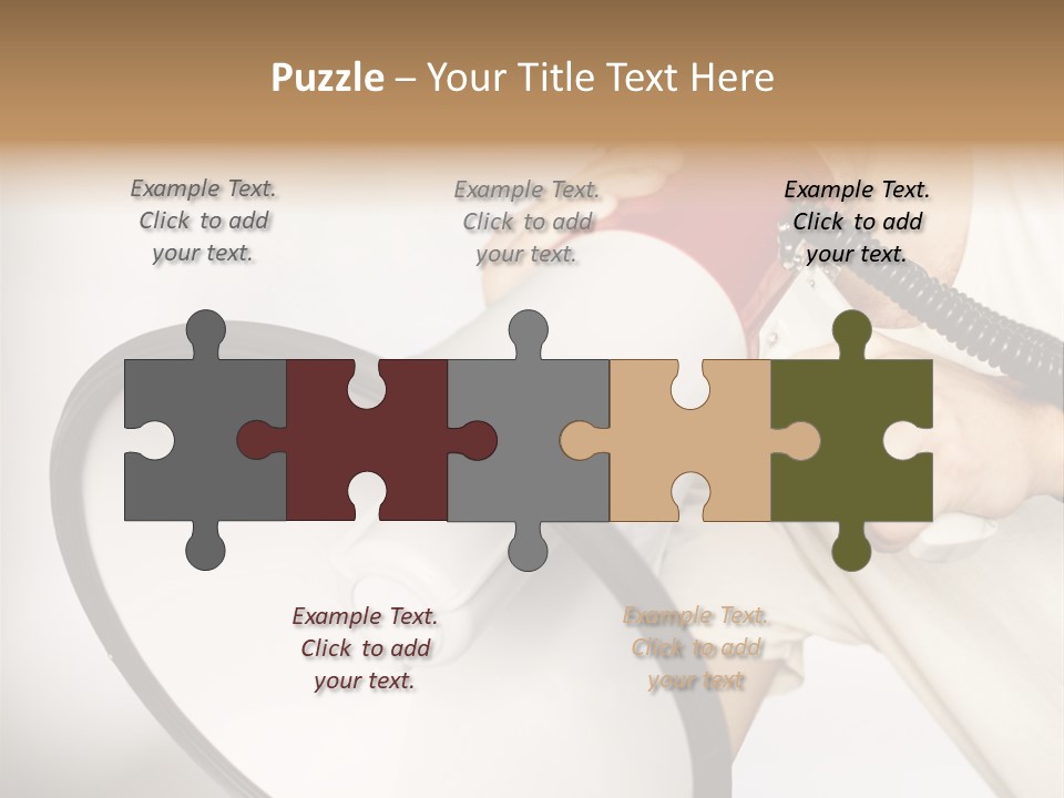 Loudspeaker Corporate Businessman PowerPoint Template