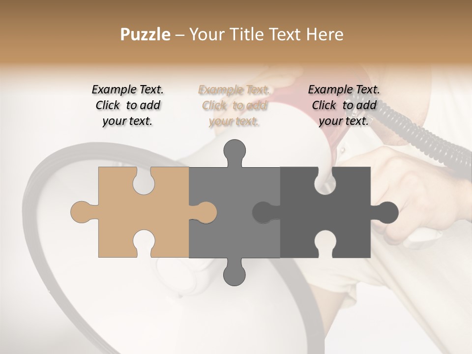 Loudspeaker Corporate Businessman PowerPoint Template