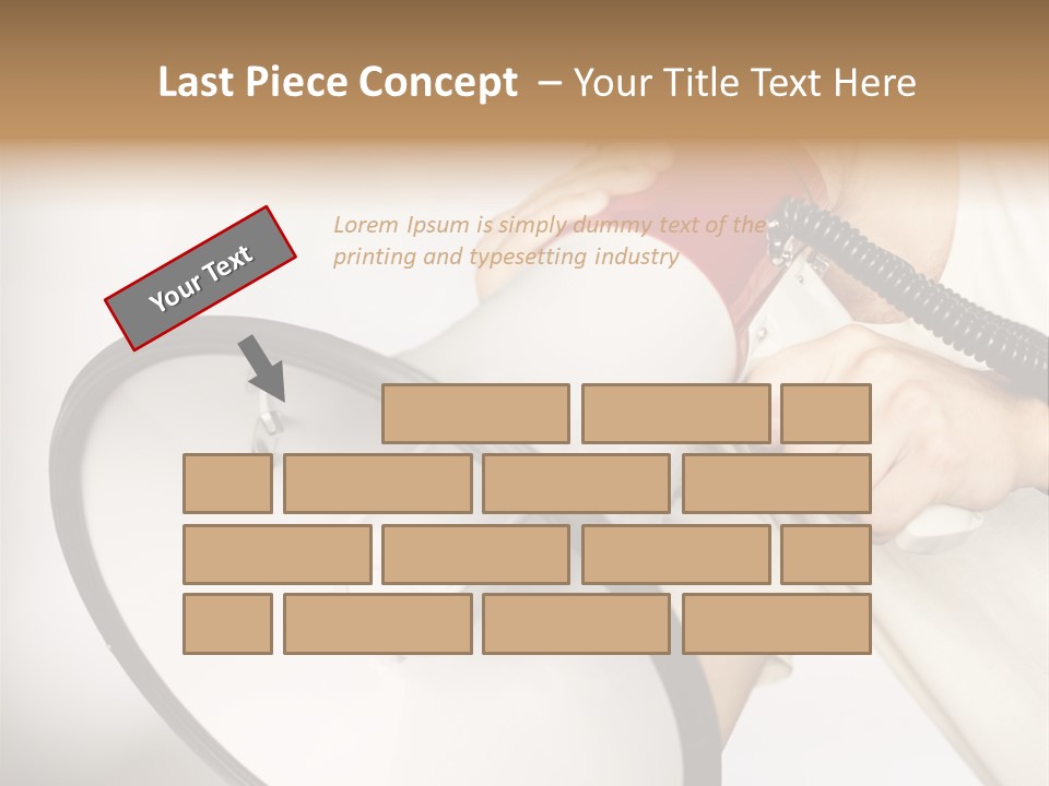 Loudspeaker Corporate Businessman PowerPoint Template