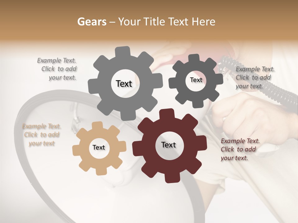 Loudspeaker Corporate Businessman PowerPoint Template