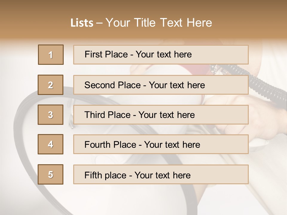 Loudspeaker Corporate Businessman PowerPoint Template
