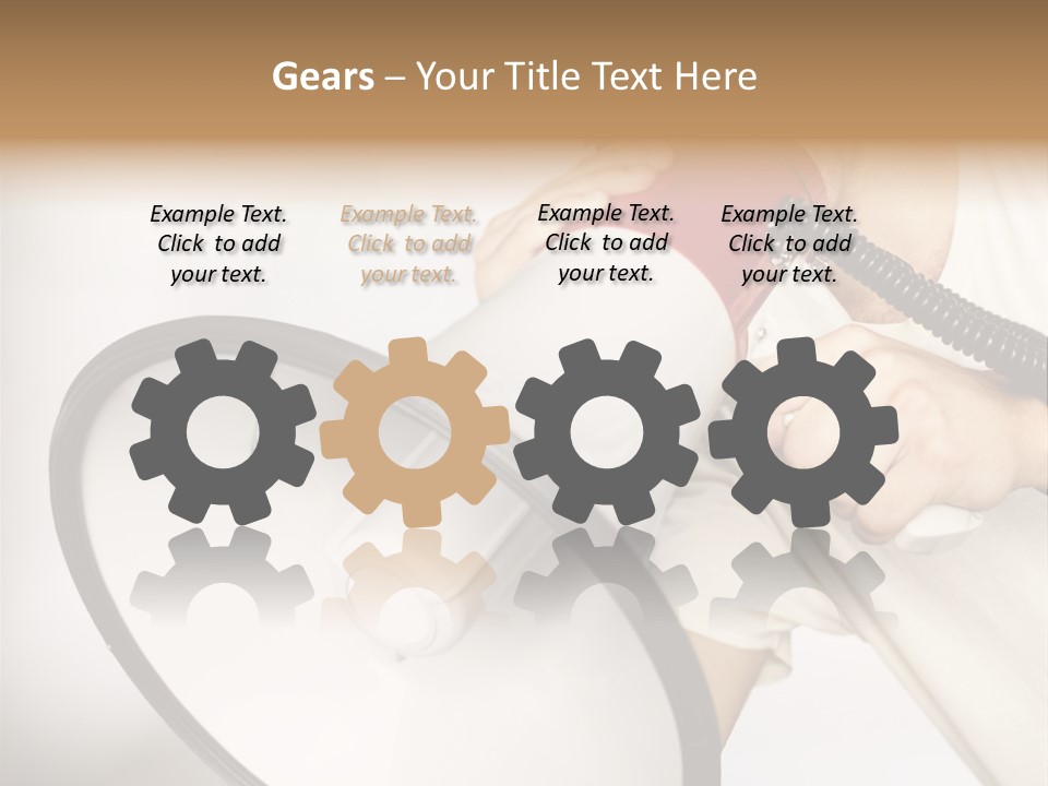 Loudspeaker Corporate Businessman PowerPoint Template