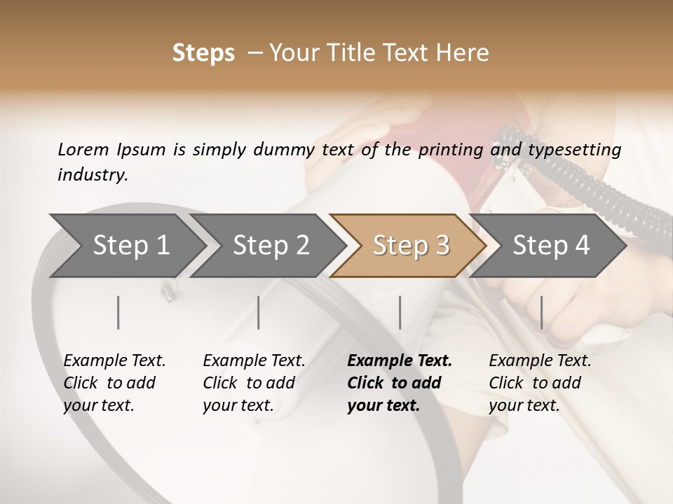 Loudspeaker Corporate Businessman PowerPoint Template