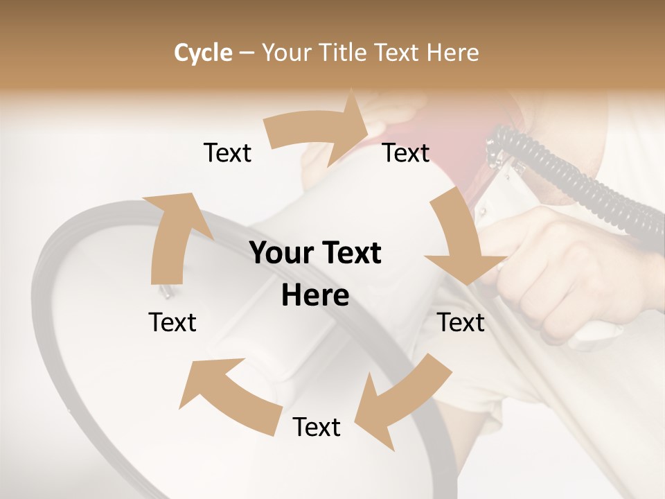 Loudspeaker Corporate Businessman PowerPoint Template