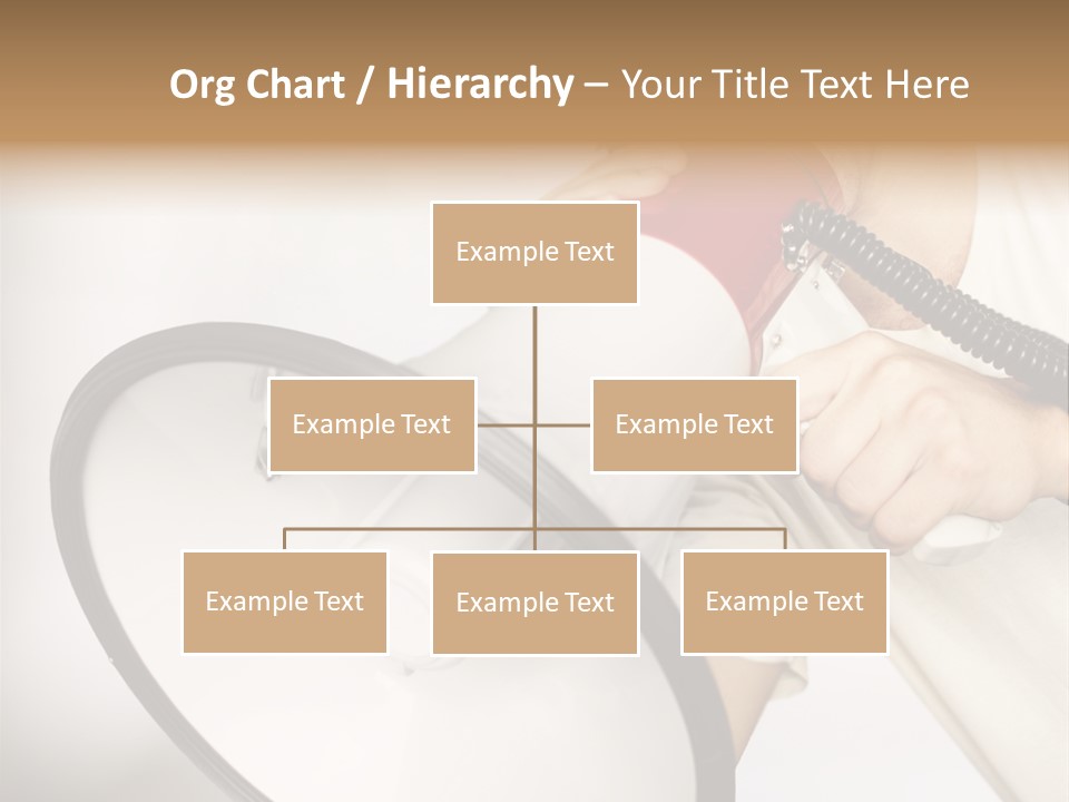 Loudspeaker Corporate Businessman PowerPoint Template