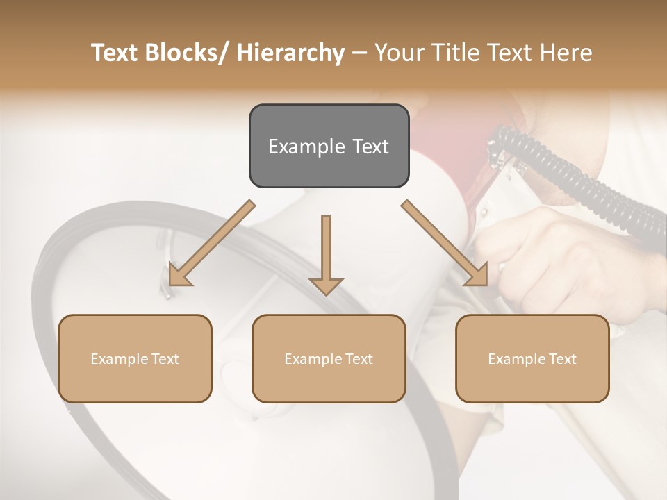 Loudspeaker Corporate Businessman PowerPoint Template