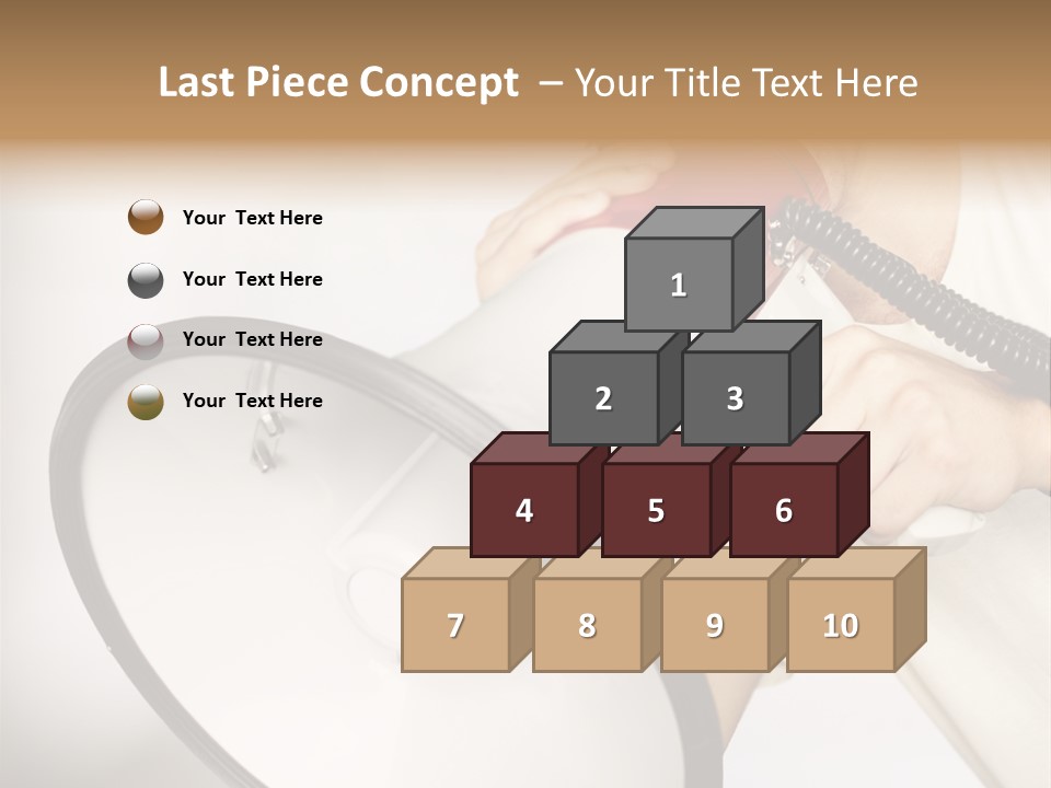 Loudspeaker Corporate Businessman PowerPoint Template