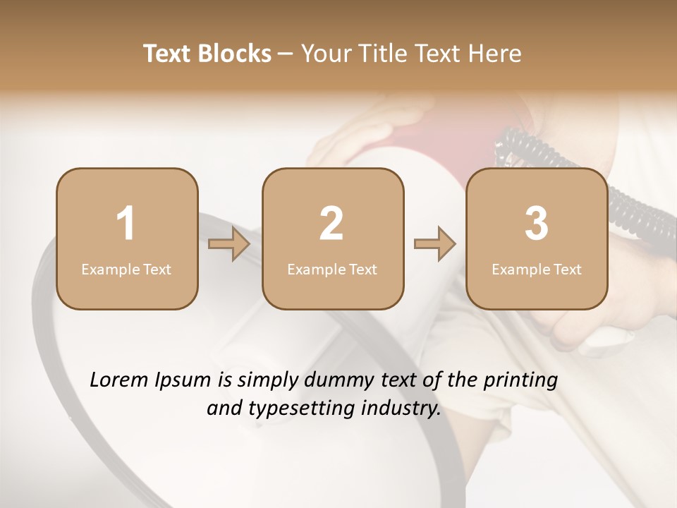 Loudspeaker Corporate Businessman PowerPoint Template