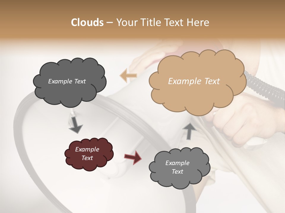 Loudspeaker Corporate Businessman PowerPoint Template