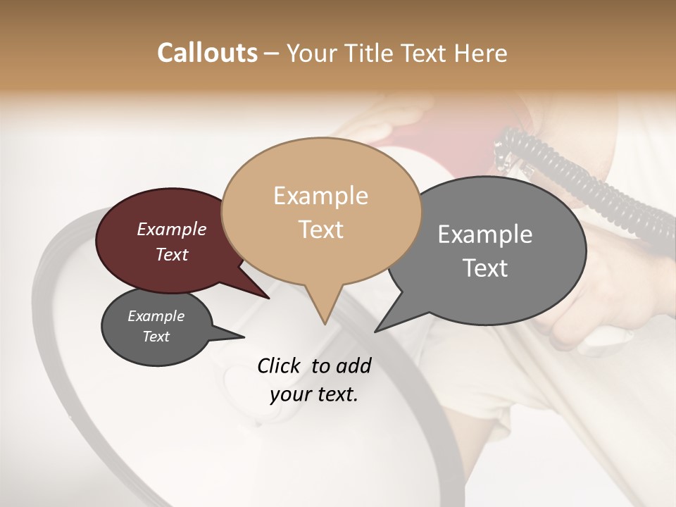 Loudspeaker Corporate Businessman PowerPoint Template