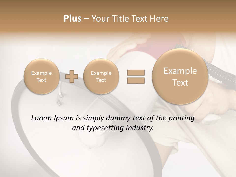 Loudspeaker Corporate Businessman PowerPoint Template