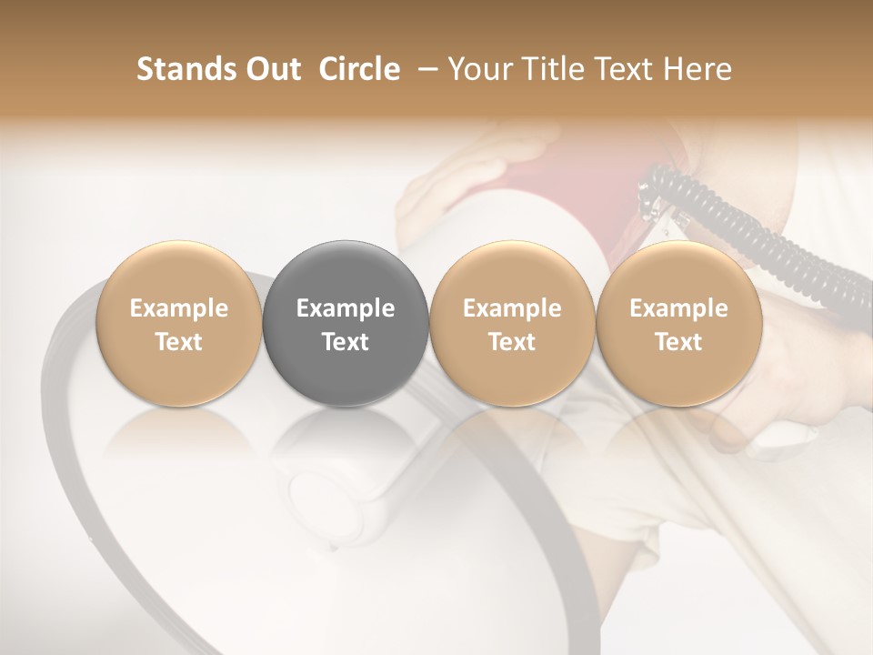 Loudspeaker Corporate Businessman PowerPoint Template