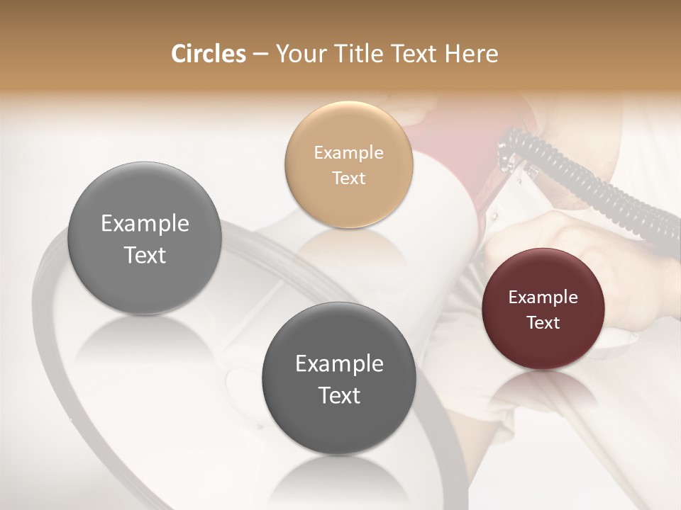 Loudspeaker Corporate Businessman PowerPoint Template