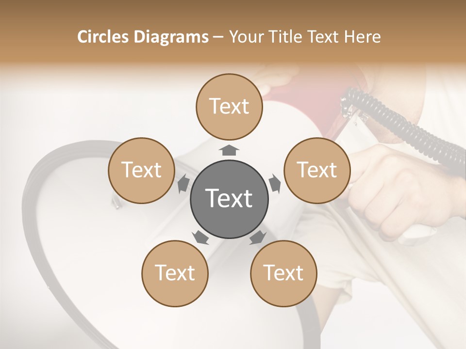 Loudspeaker Corporate Businessman PowerPoint Template