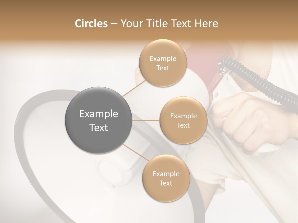 Loudspeaker Corporate Businessman PowerPoint Template