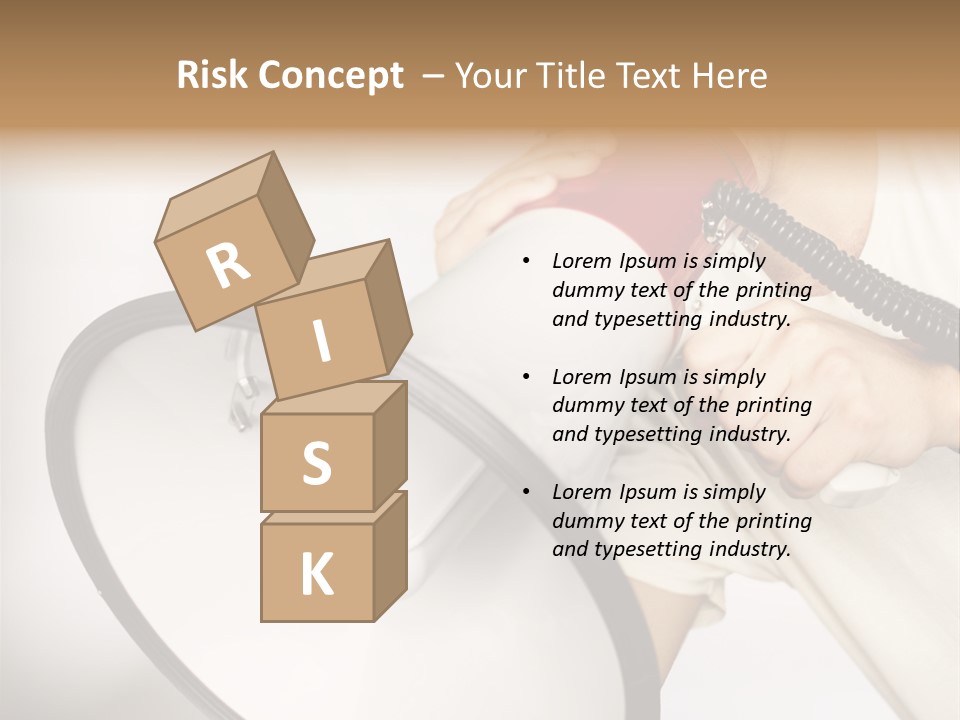 Loudspeaker Corporate Businessman PowerPoint Template