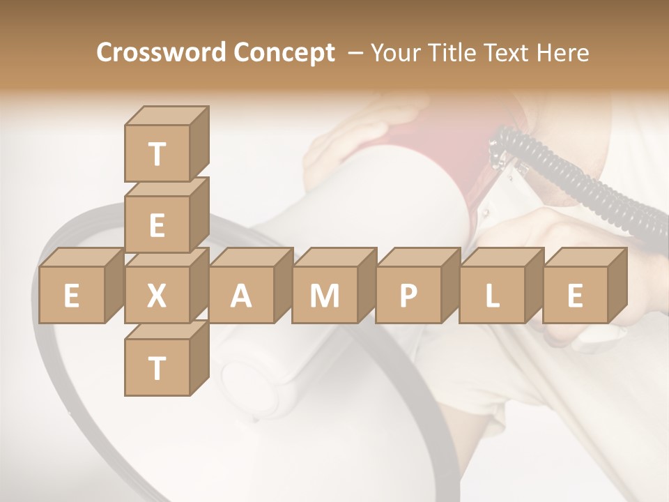 Loudspeaker Corporate Businessman PowerPoint Template