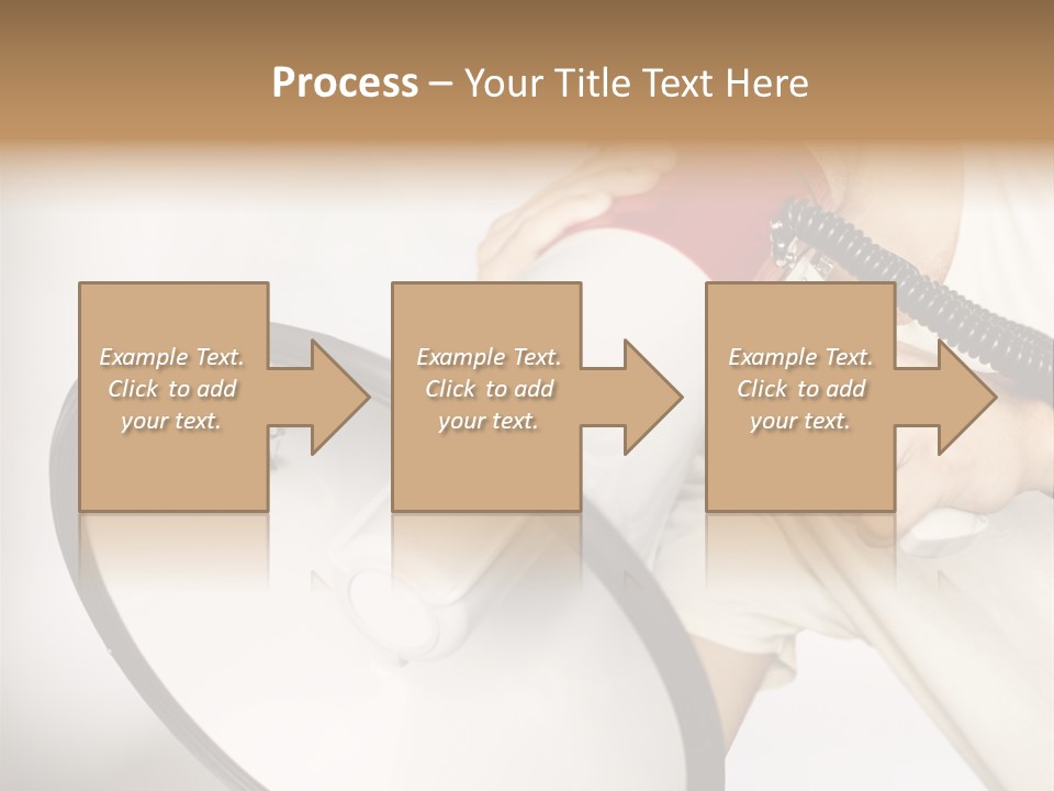 Loudspeaker Corporate Businessman PowerPoint Template