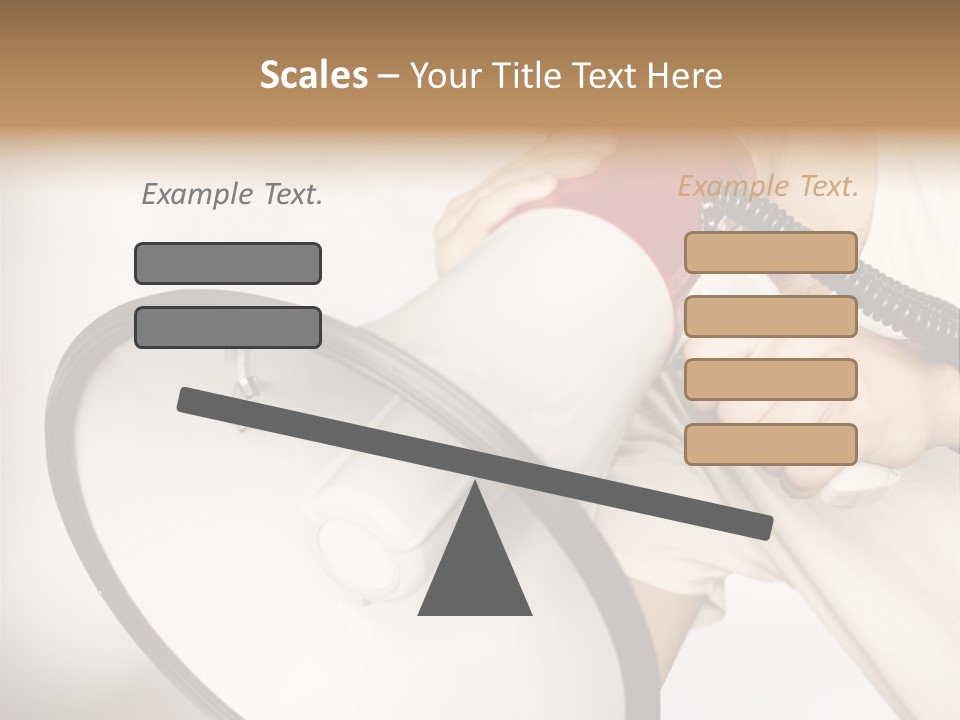 Loudspeaker Corporate Businessman PowerPoint Template