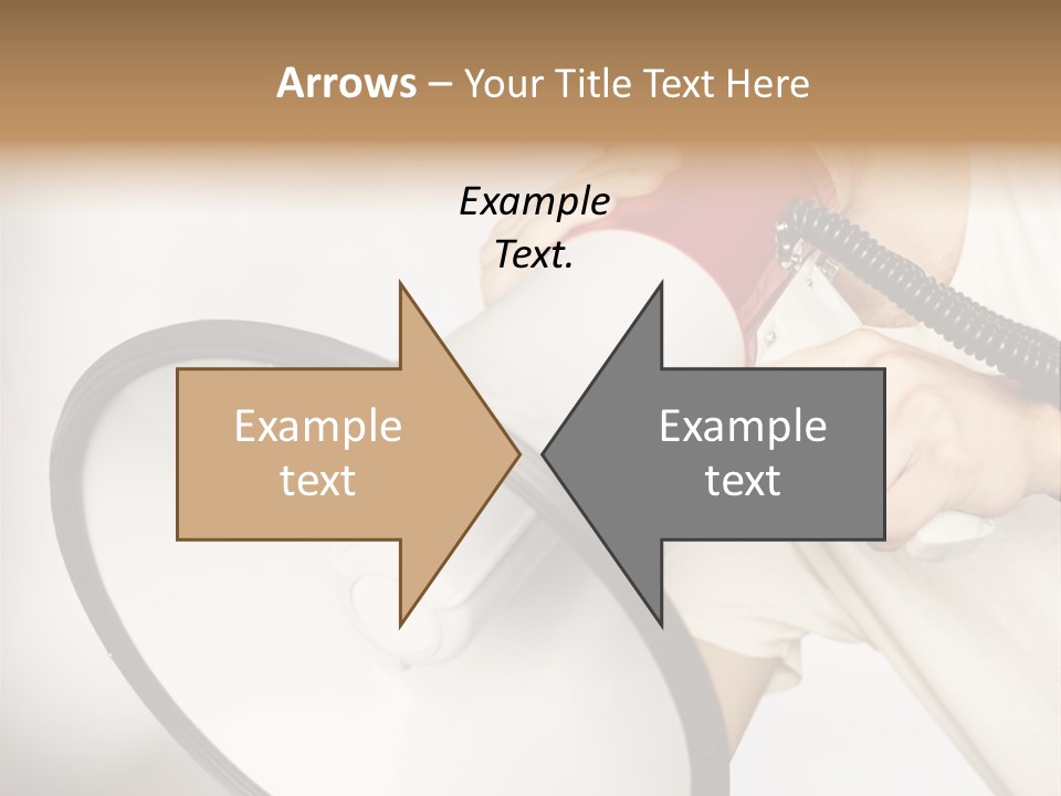 Loudspeaker Corporate Businessman PowerPoint Template