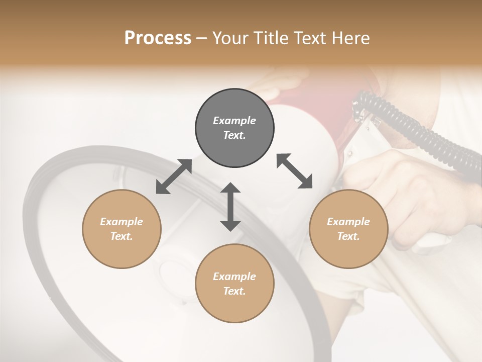 Loudspeaker Corporate Businessman PowerPoint Template