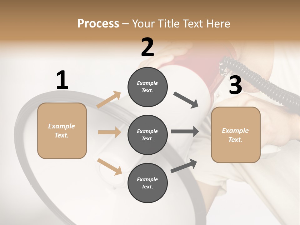 Loudspeaker Corporate Businessman PowerPoint Template