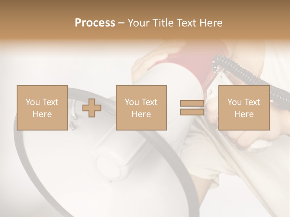 Loudspeaker Corporate Businessman PowerPoint Template