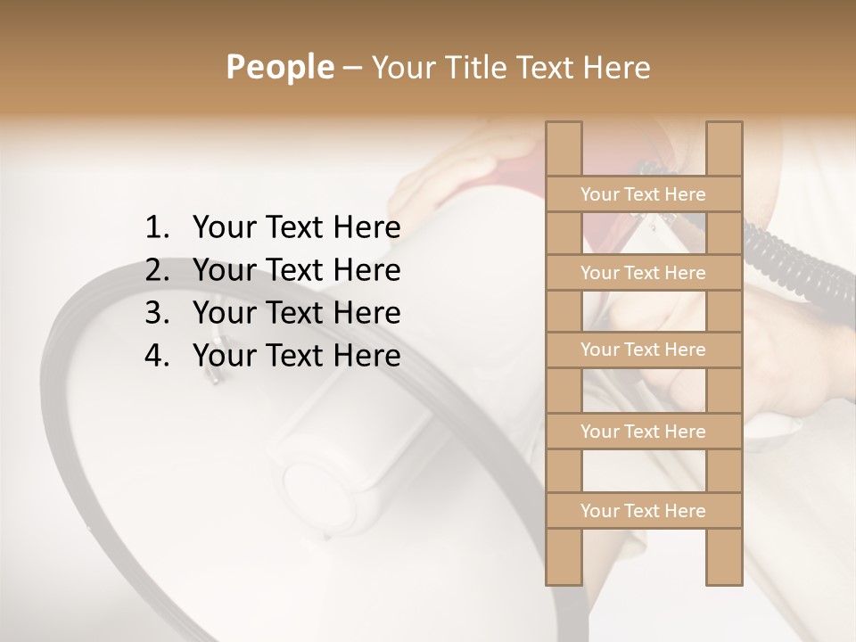 Loudspeaker Corporate Businessman PowerPoint Template