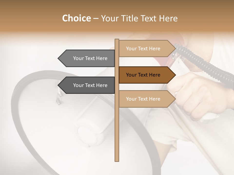 Loudspeaker Corporate Businessman PowerPoint Template