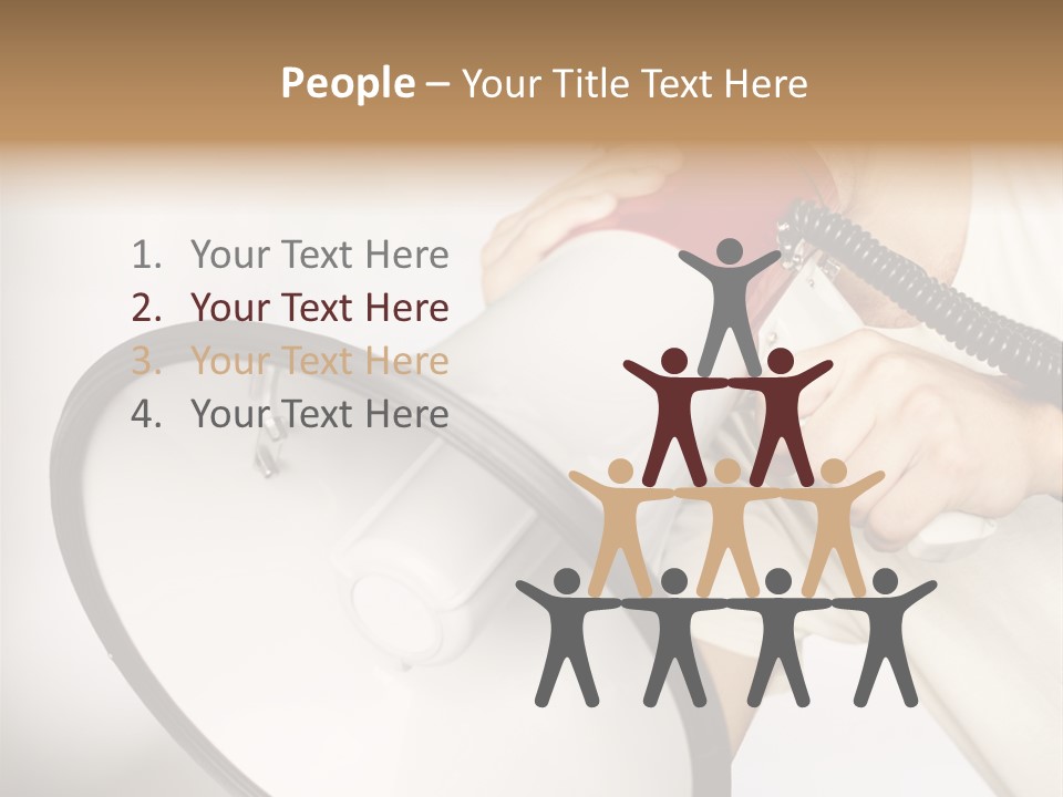 Loudspeaker Corporate Businessman PowerPoint Template