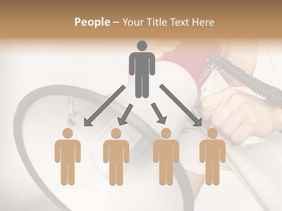 Loudspeaker Corporate Businessman PowerPoint Template