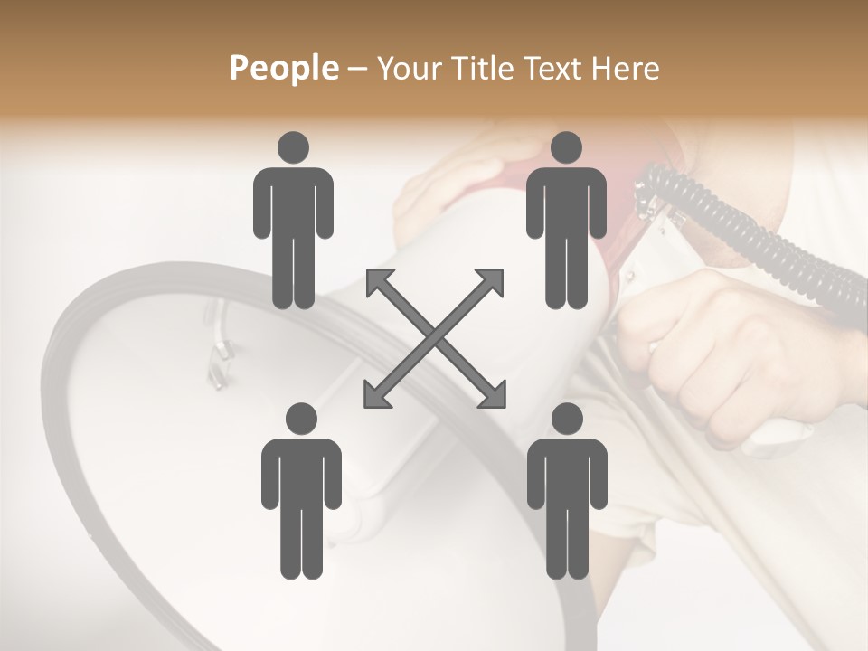 Loudspeaker Corporate Businessman PowerPoint Template