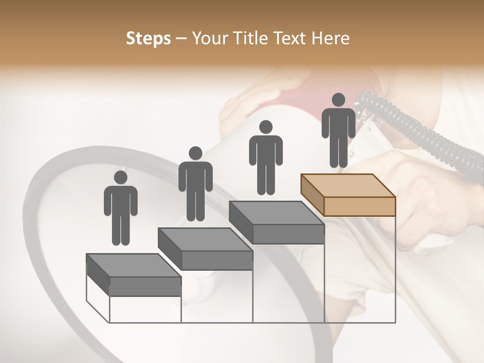 Loudspeaker Corporate Businessman PowerPoint Template