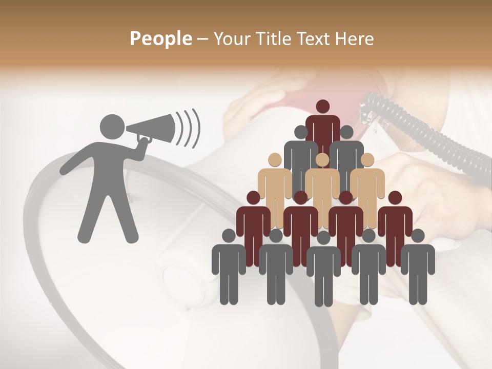 Loudspeaker Corporate Businessman PowerPoint Template