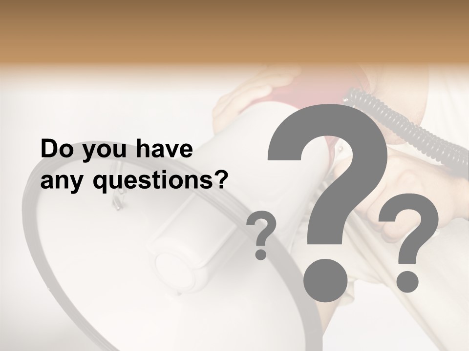 Loudspeaker Corporate Businessman PowerPoint Template