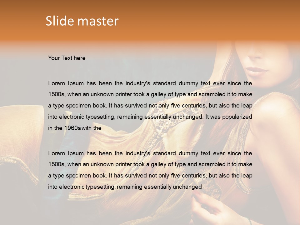 Lie Brunette Blue PowerPoint Template