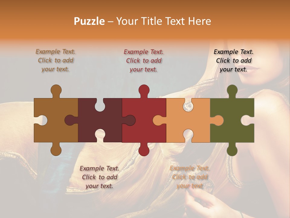 Lie Brunette Blue PowerPoint Template