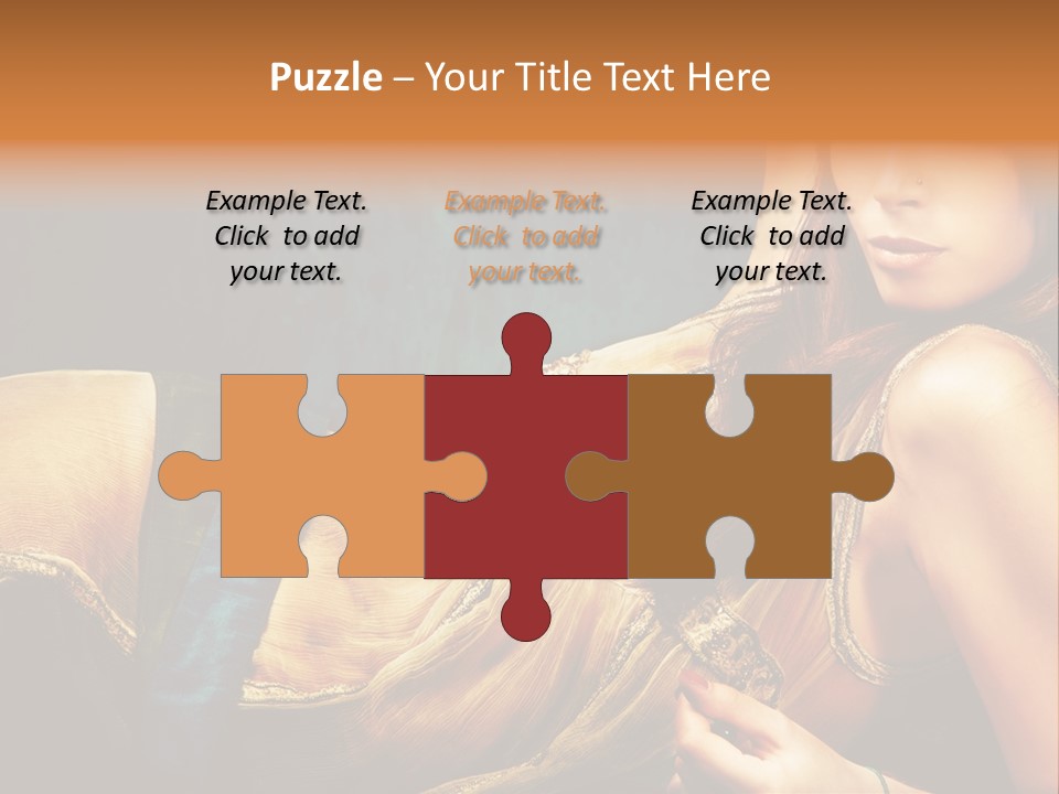 Lie Brunette Blue PowerPoint Template