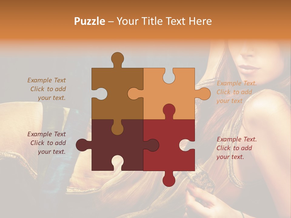 Lie Brunette Blue PowerPoint Template