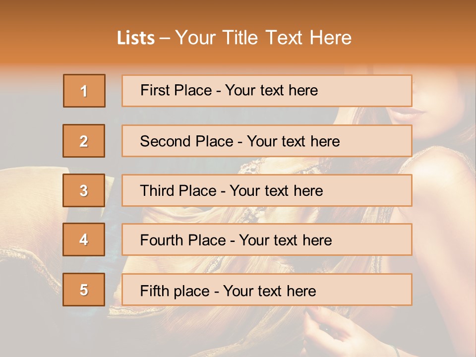 Lie Brunette Blue PowerPoint Template