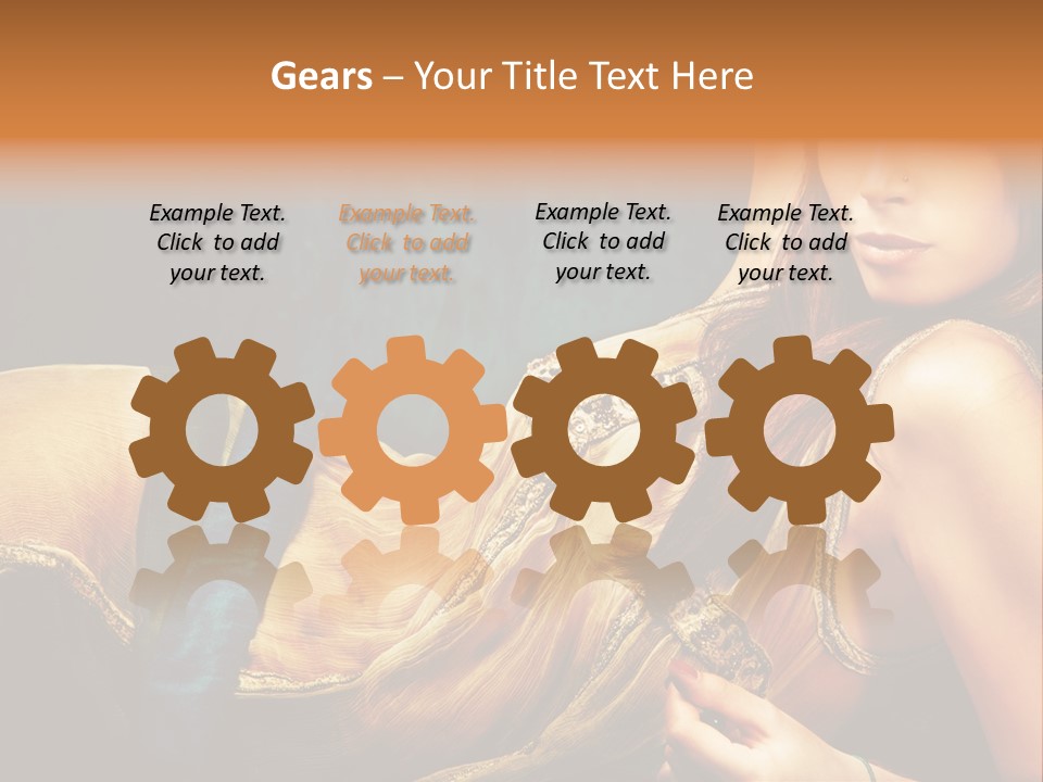 Lie Brunette Blue PowerPoint Template