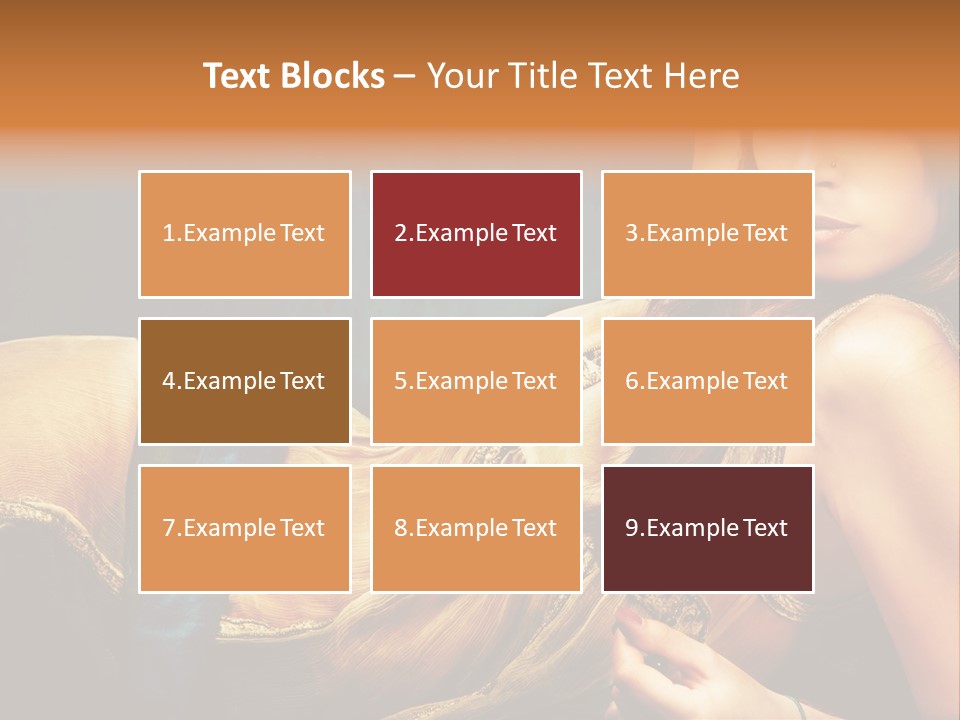 Lie Brunette Blue PowerPoint Template