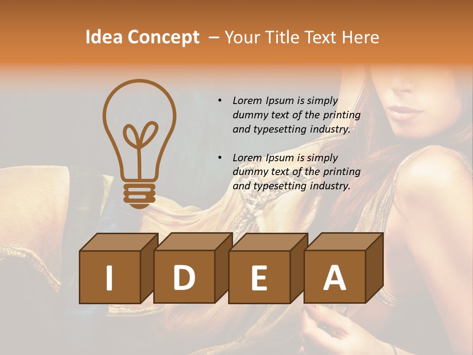 Lie Brunette Blue PowerPoint Template