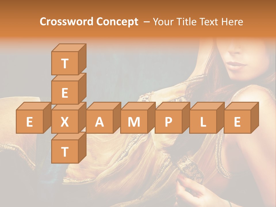 Lie Brunette Blue PowerPoint Template