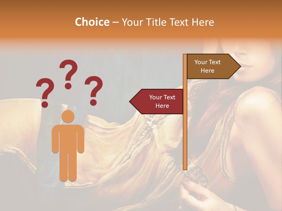 Lie Brunette Blue PowerPoint Template