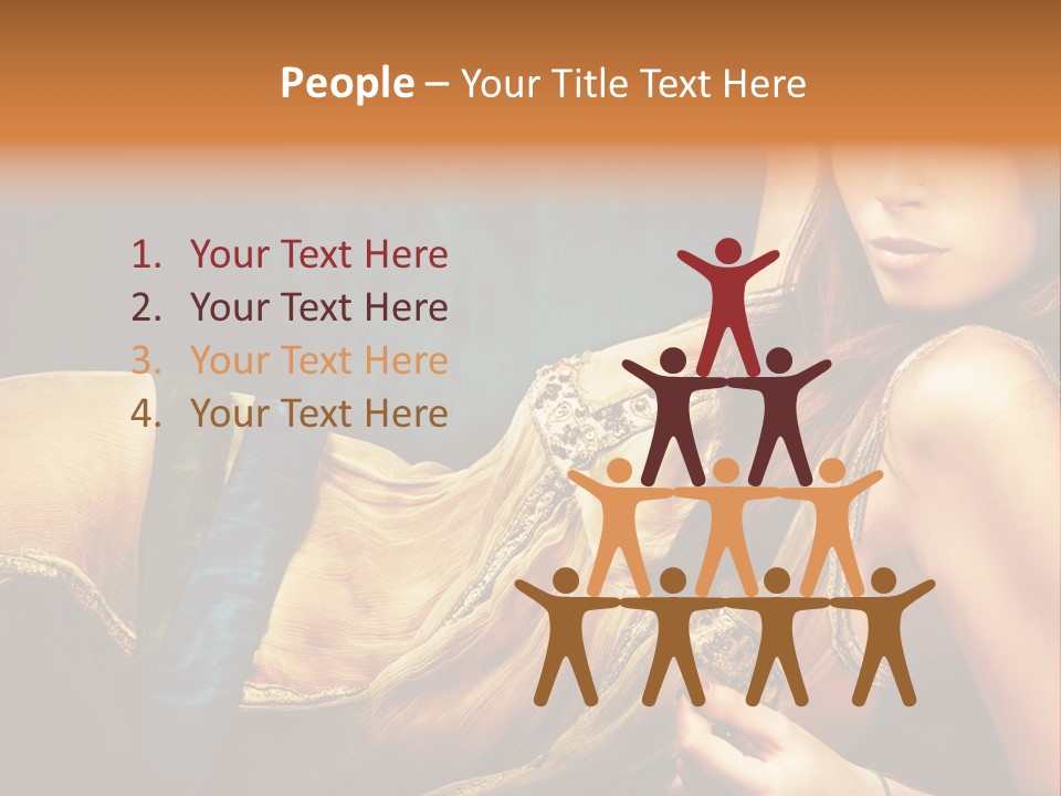 Lie Brunette Blue PowerPoint Template